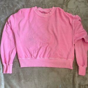 Old Navy Pink Terry Crewneck Sweatshirt